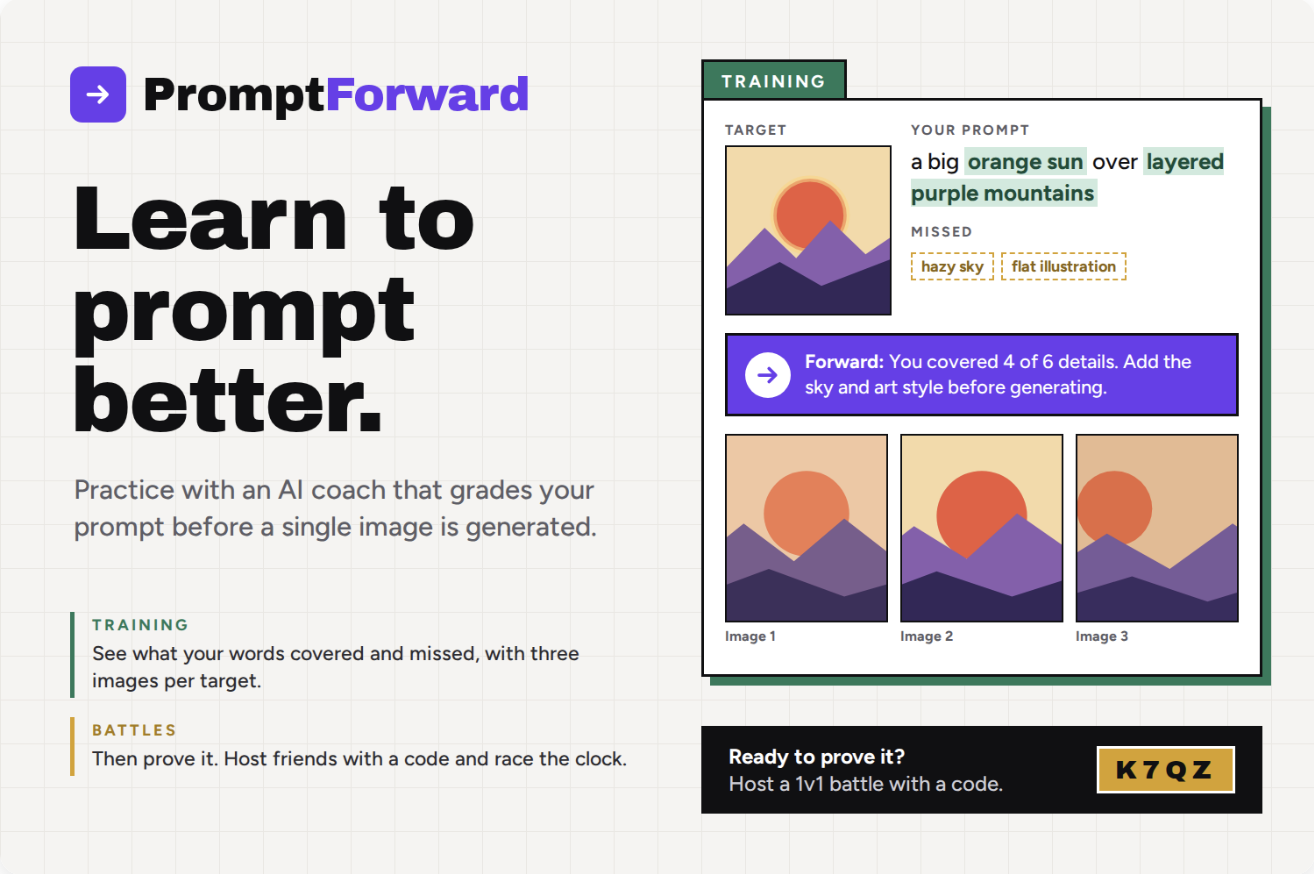 Screenshot of PromptForward
